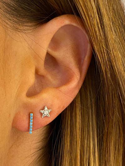 Mini Turquoise Bar Studs