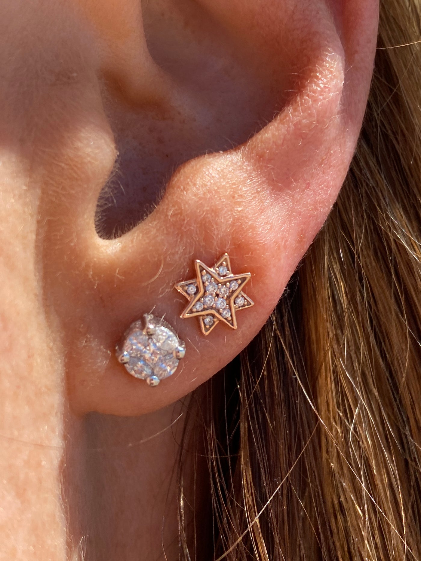 Small Diamond Cluster Studs