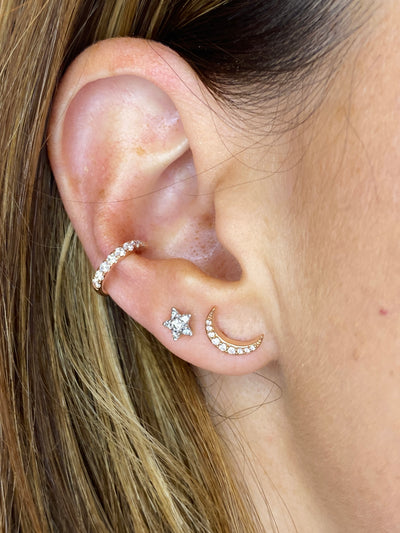 Diamond Luna Earrings