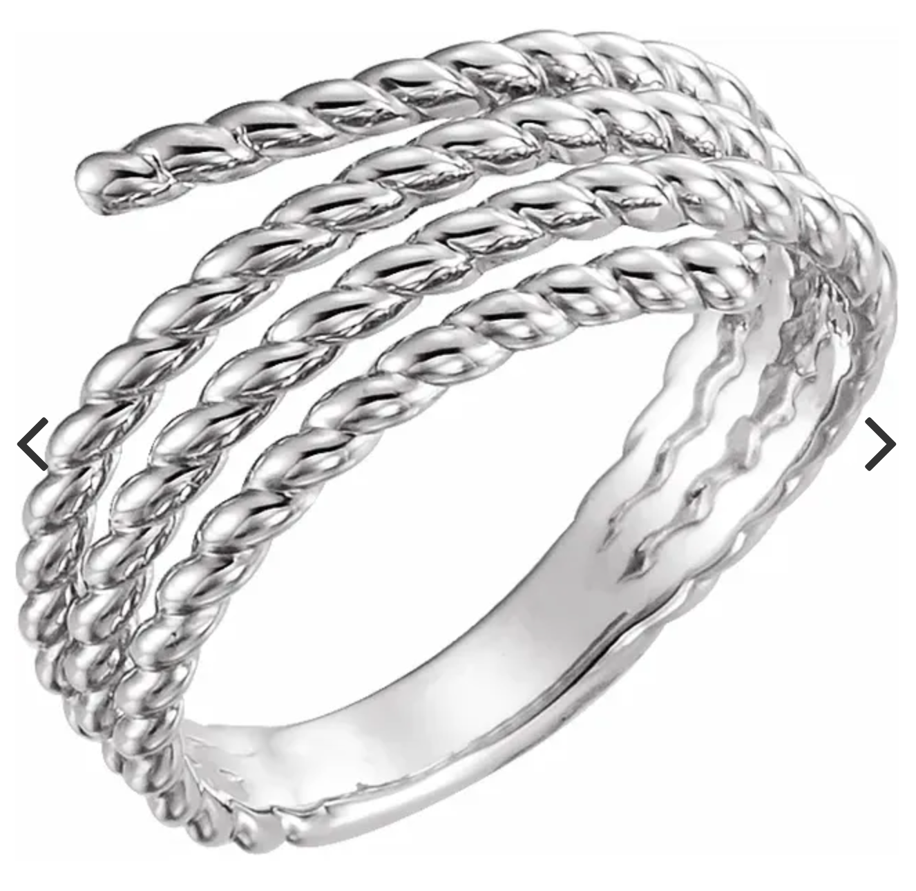 SS Rope Wrap Ring