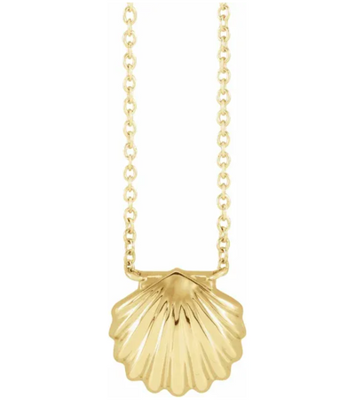 Gold Shelly Necklace