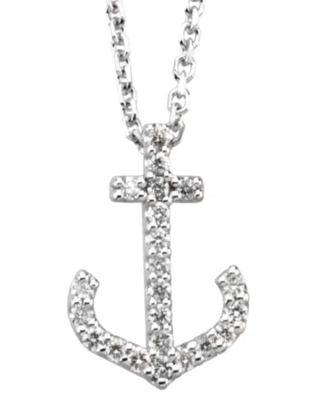 Diamond Anchor Necklace