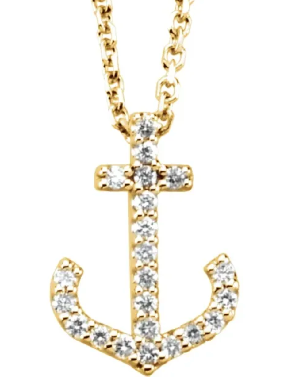 Diamond Anchor Necklace