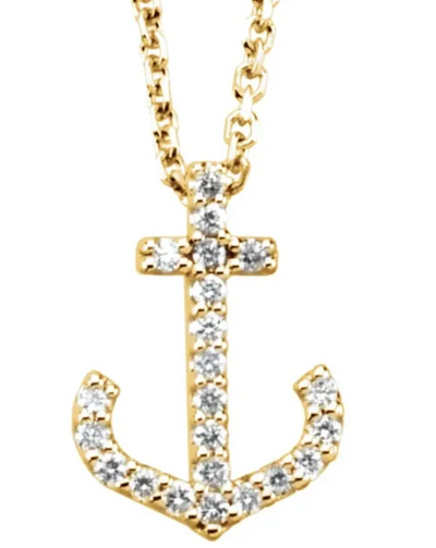 Diamond Anchor Necklace